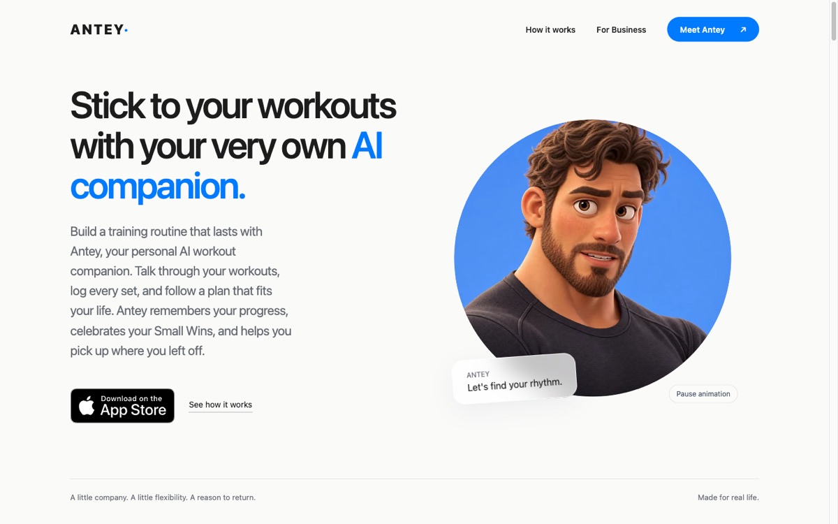 Antey: an AI workout companion